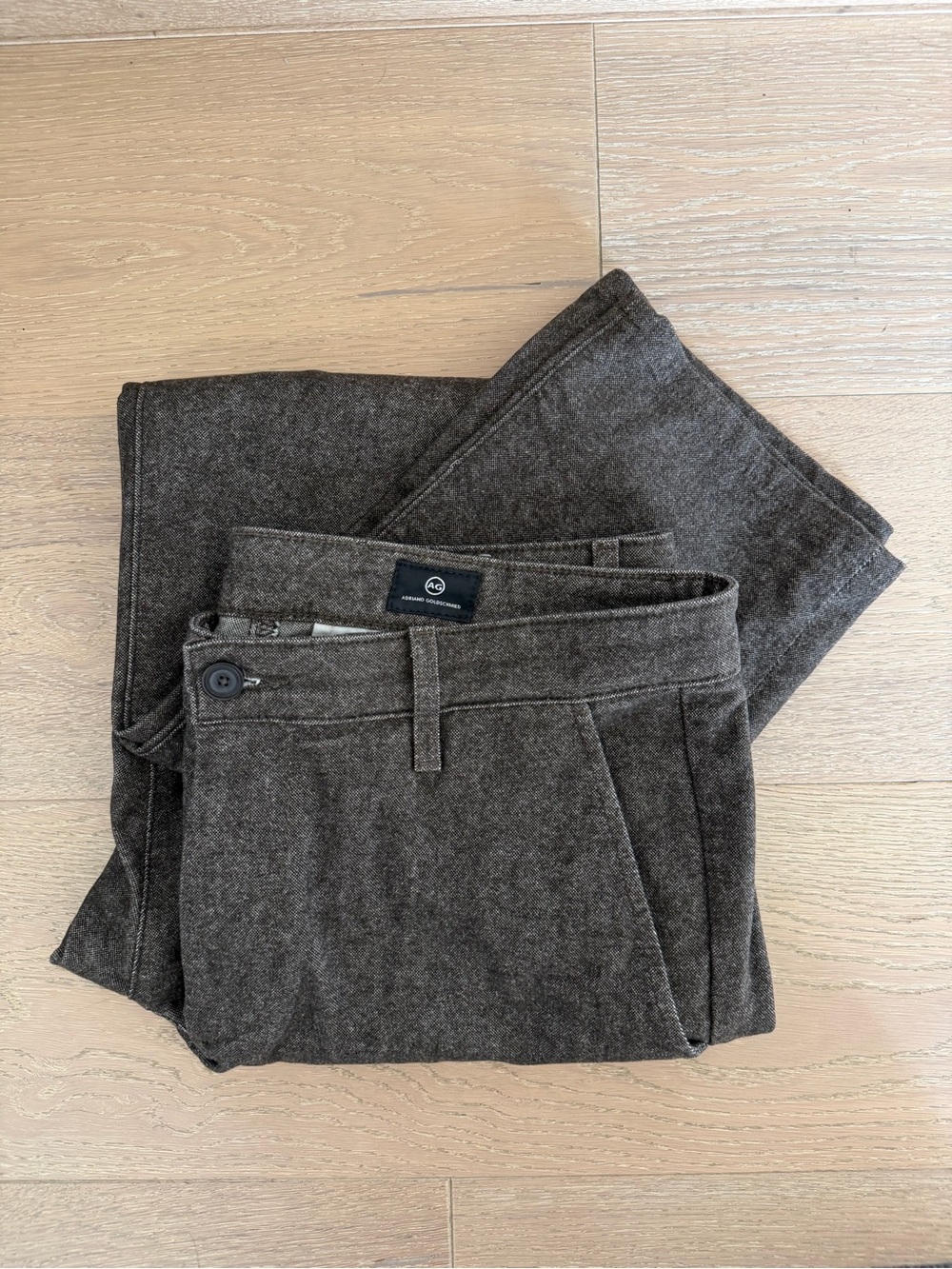 AG Adriano Goldschmied The Marshall Slim Trouser Pants Brown Heathered 34R